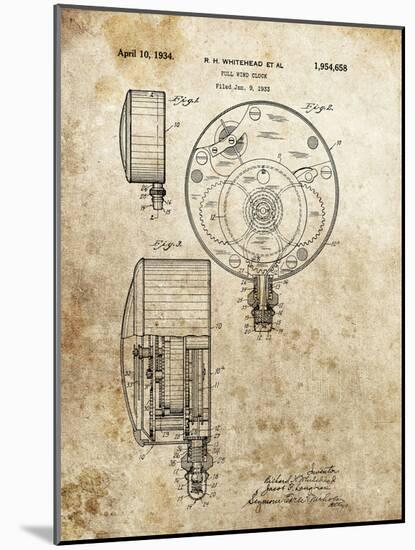 Full Wind Clock - 1933-Dan Sproul-Mounted Art Print