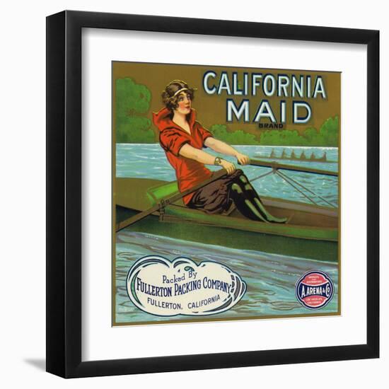 Fullerton, California, California Maid Brand Citrus Label-Lantern Press-Framed Art Print