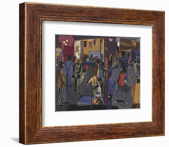 Fulton and Nostrand, 1958-Jacob Lawrence-Framed Art Print