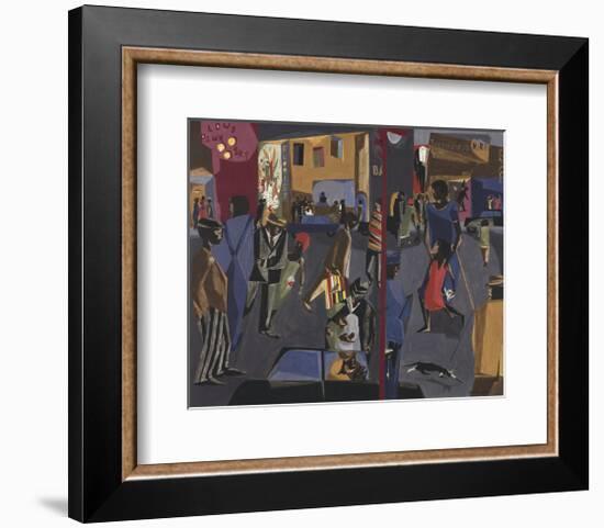 Fulton and Nostrand, 1958-Jacob Lawrence-Framed Art Print