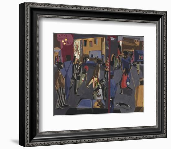 Fulton and Nostrand, 1958-Jacob Lawrence-Framed Art Print