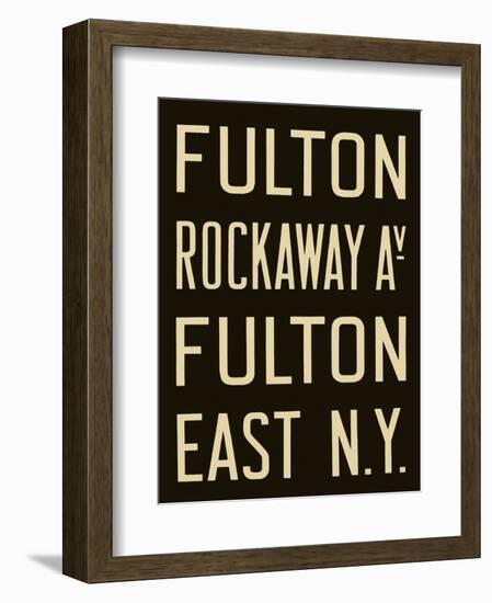 Fulton and Rockaway Avenue-null-Framed Art Print