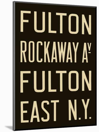 Fulton and Rockaway Avenue-null-Mounted Art Print