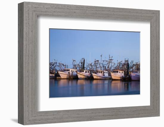 Fulton Harbor and oyster boats-Larry Ditto-Framed Photographic Print