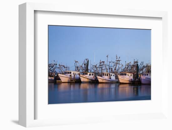 Fulton Harbor and oyster boats-Larry Ditto-Framed Photographic Print