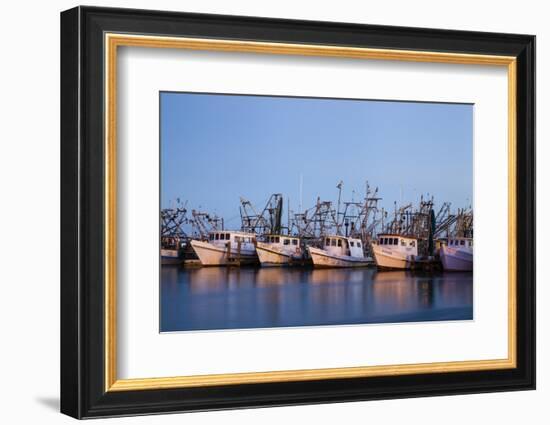 Fulton Harbor and oyster boats-Larry Ditto-Framed Photographic Print