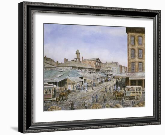 Fulton Market, Ny Ca 1876-Stanton Manolakas-Framed Giclee Print