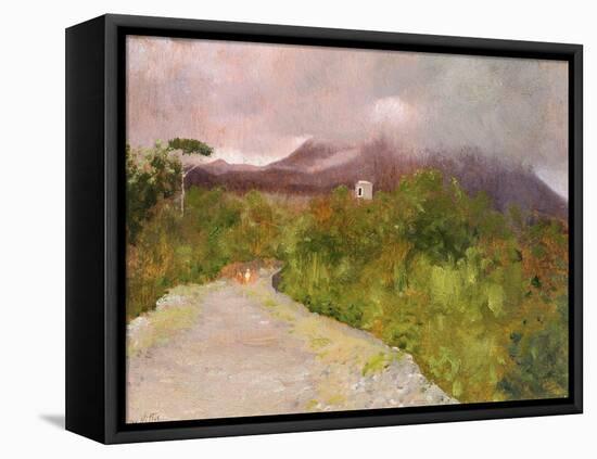 Fumarole of Mount Vesuvius, Circa 1871-Giuseppe De Nittis-Framed Premier Image Canvas