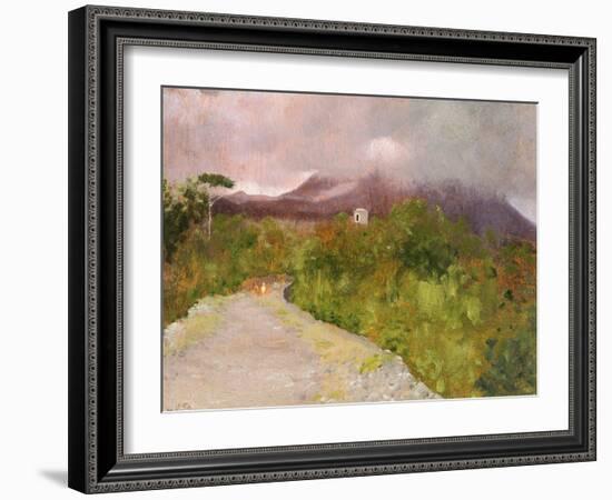 Fumarole of Mount Vesuvius, Circa 1871-Giuseppe De Nittis-Framed Giclee Print