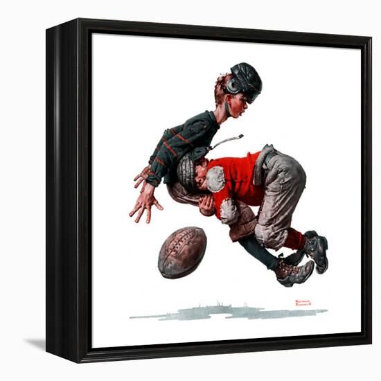 "Fumble" or "Tackled", November 21,1925-Norman Rockwell-Framed Premier Image Canvas