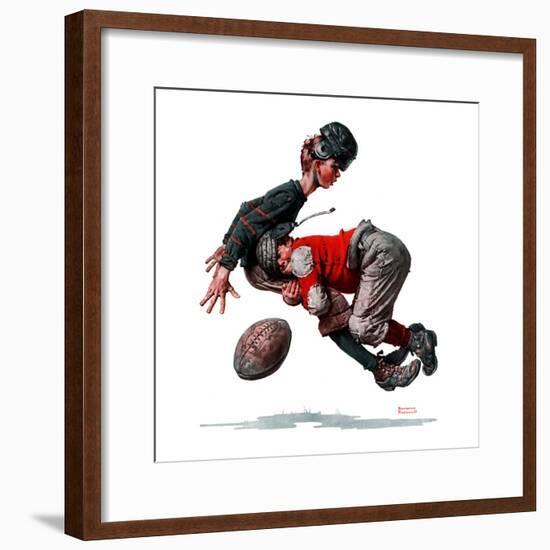 "Fumble" or "Tackled", November 21,1925-Norman Rockwell-Framed Giclee Print