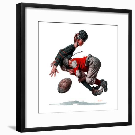 "Fumble" or "Tackled", November 21,1925-Norman Rockwell-Framed Giclee Print