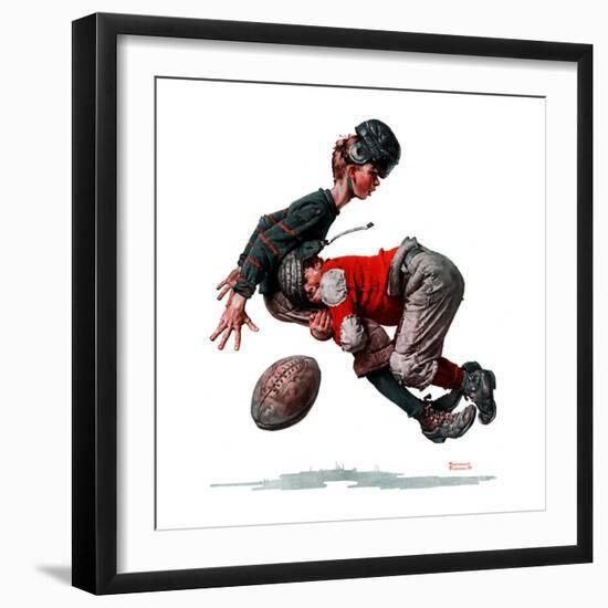 "Fumble" or "Tackled", November 21,1925-Norman Rockwell-Framed Giclee Print