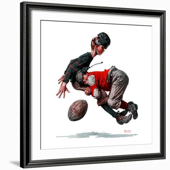 "Fumble" or "Tackled", November 21,1925-Norman Rockwell-Framed Giclee Print