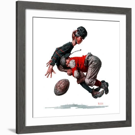 "Fumble" or "Tackled", November 21,1925-Norman Rockwell-Framed Giclee Print