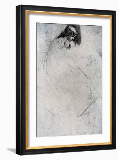 Fumette's Bent Head, C1859-James Abbott McNeill Whistler-Framed Giclee Print