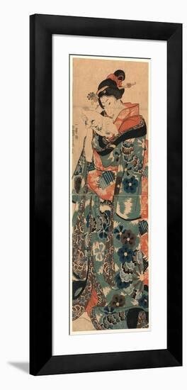 Fumi Yomu Musume-Utagawa Kuniyoshi-Framed Giclee Print