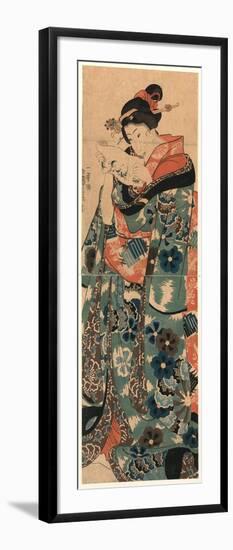 Fumi Yomu Musume-Utagawa Kuniyoshi-Framed Giclee Print