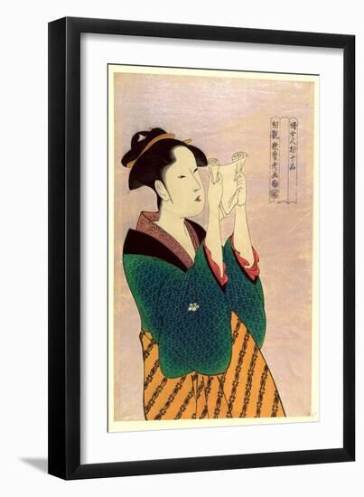 Fumiyomu Onna-Kitagawa Utamaro-Framed Giclee Print