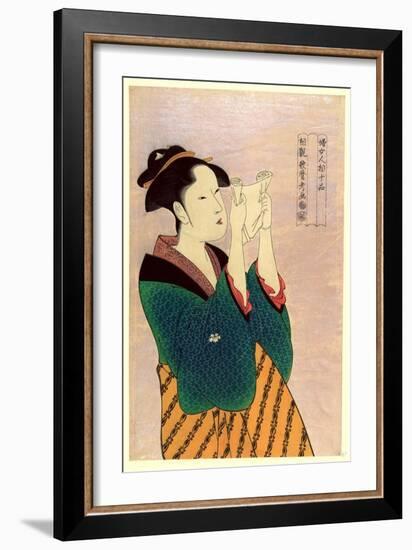 Fumiyomu Onna-Kitagawa Utamaro-Framed Giclee Print