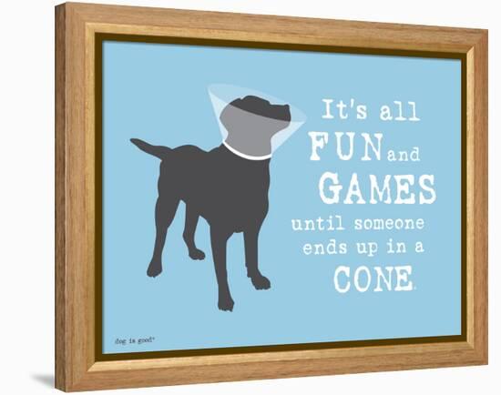 Fun And Games-Dog is Good-Framed Stretched Canvas