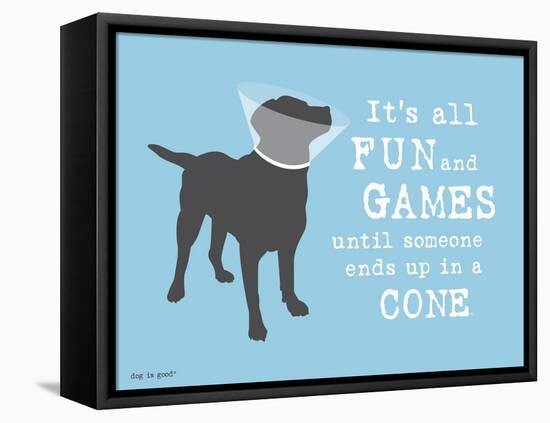 Fun And Games-Dog is Good-Framed Stretched Canvas