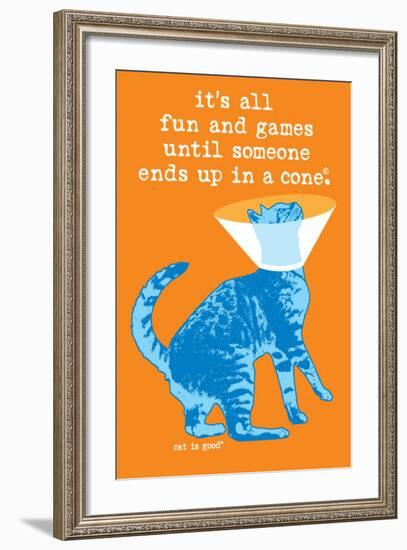 Fun and Games-Cat is Good-Framed Art Print