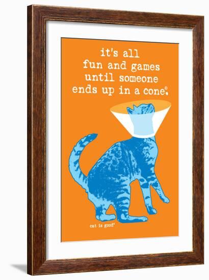 Fun and Games-Cat is Good-Framed Art Print