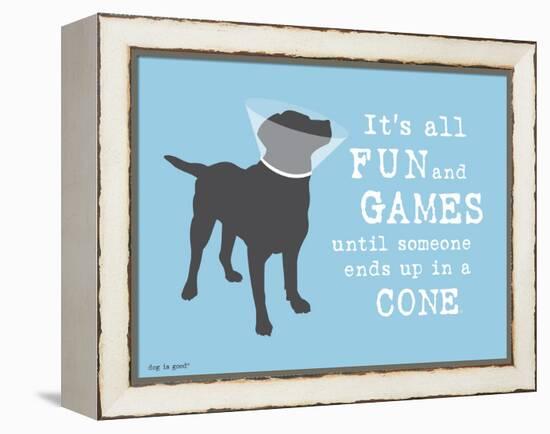 Fun And Games-Dog is Good-Framed Stretched Canvas