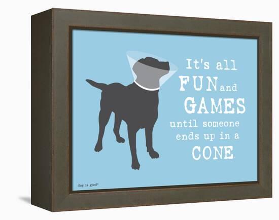 Fun And Games-Dog is Good-Framed Stretched Canvas