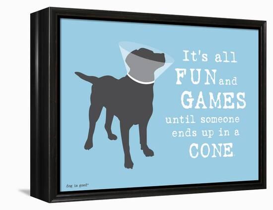 Fun And Games-Dog is Good-Framed Stretched Canvas