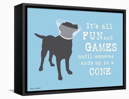 Fun And Games-Dog is Good-Framed Stretched Canvas