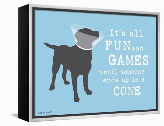 Fun And Games-Dog is Good-Framed Stretched Canvas