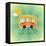 Fun Bus Travel Card-elfivetrov-Framed Stretched Canvas