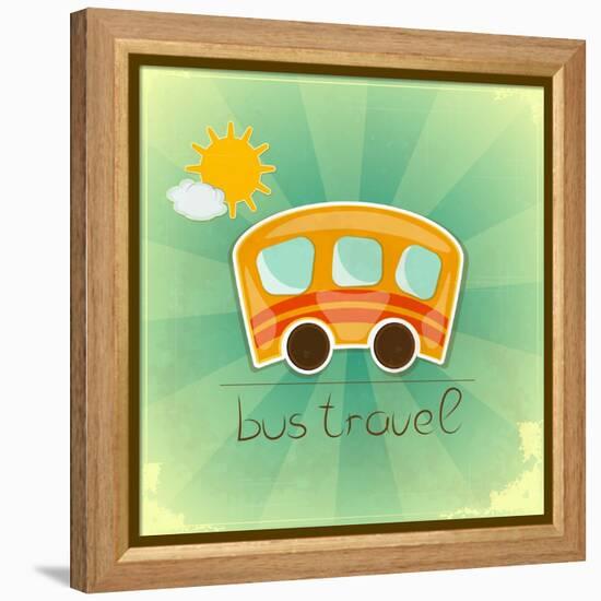 Fun Bus Travel Card-elfivetrov-Framed Stretched Canvas
