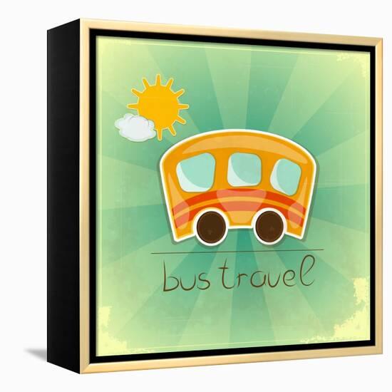 Fun Bus Travel Card-elfivetrov-Framed Stretched Canvas