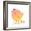 Fun Colorful Mother Chicken Bird and Babies Background. Bright and Cute Hen Family Illustration For-Popmarleo-Framed Art Print