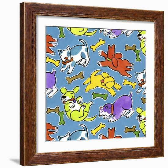 Fun Dogs Repeat-Geraldine Aikman-Framed Giclee Print