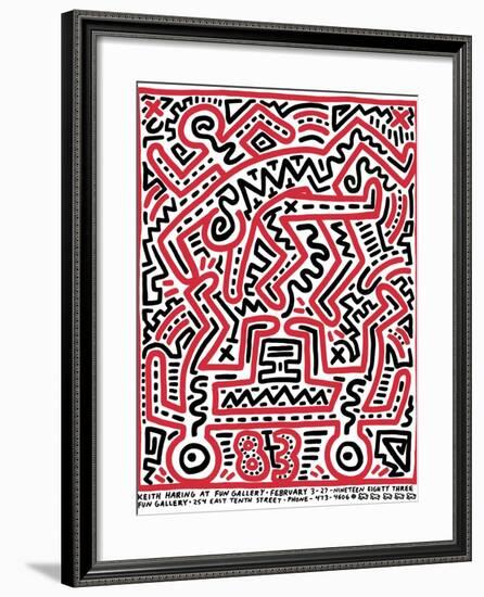 Fun Gallery Exhibition, 1983-Keith Haring-Framed Giclee Print