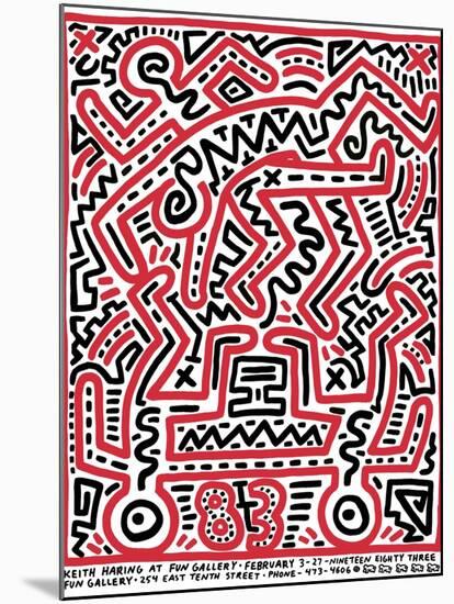 Fun Gallery Exhibition, 1983-Keith Haring-Mounted Giclee Print