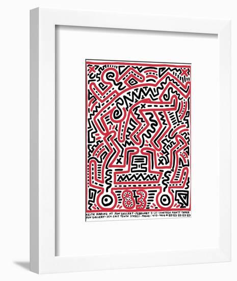 Fun Gallery Exhibition, 1983-Keith Haring-Framed Giclee Print