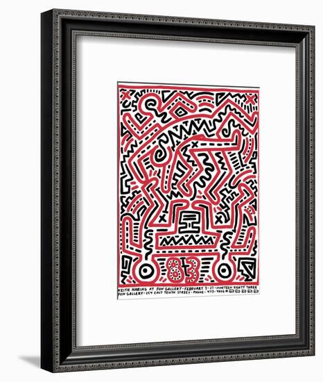 Fun Gallery Exhibition, 1983-Keith Haring-Framed Giclee Print