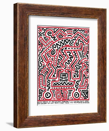 Fun Gallery Exhibition, 1983-Keith Haring-Framed Giclee Print