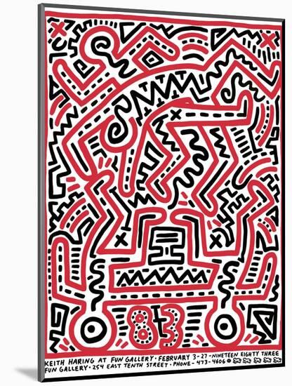 Fun Gallery Exhibition, 1983-Keith Haring-Mounted Giclee Print