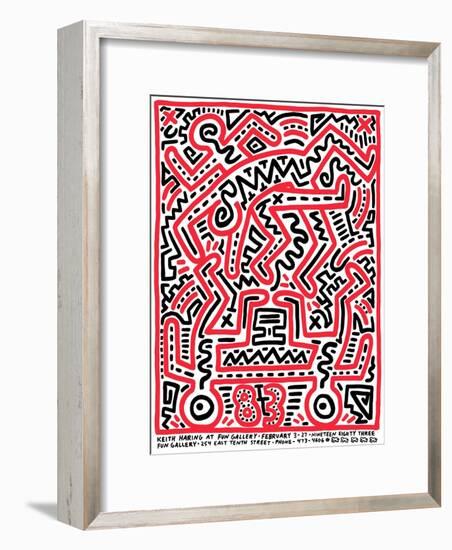 Fun Gallery Exhibition, 1983-Keith Haring-Framed Giclee Print