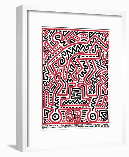 Fun Gallery Exhibition, 1983-Keith Haring-Framed Giclee Print