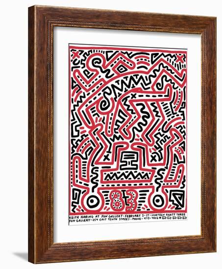 Fun Gallery Exhibition, 1983-Keith Haring-Framed Giclee Print