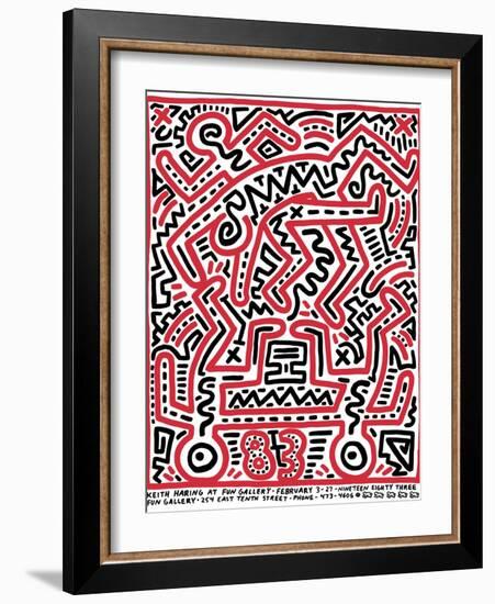 Fun Gallery Exhibition, 1983-Keith Haring-Framed Giclee Print