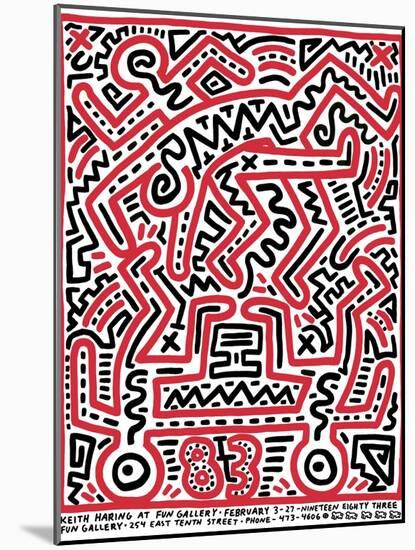 Fun Gallery Exhibition, 1983-Keith Haring-Mounted Giclee Print