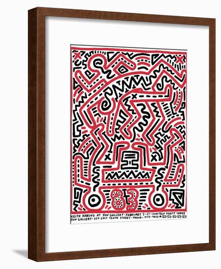 Fun Gallery Exhibition, 1983-Keith Haring-Framed Giclee Print